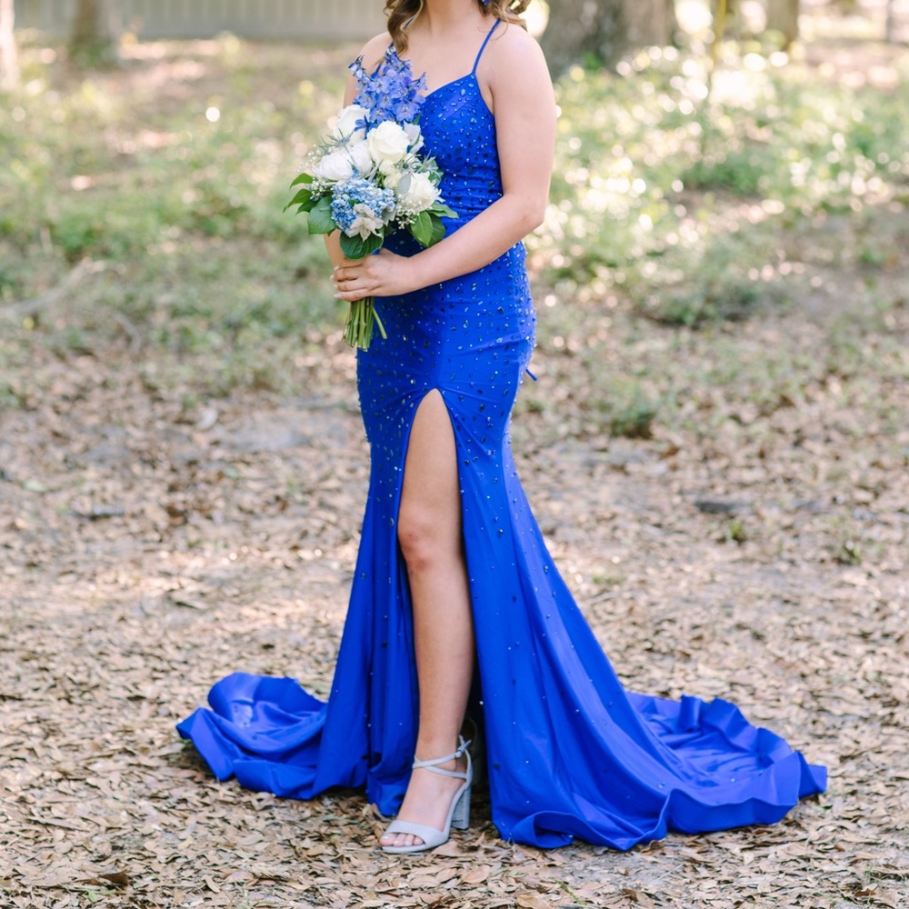 Johnathan Kayne Royal Blue Prom Dress